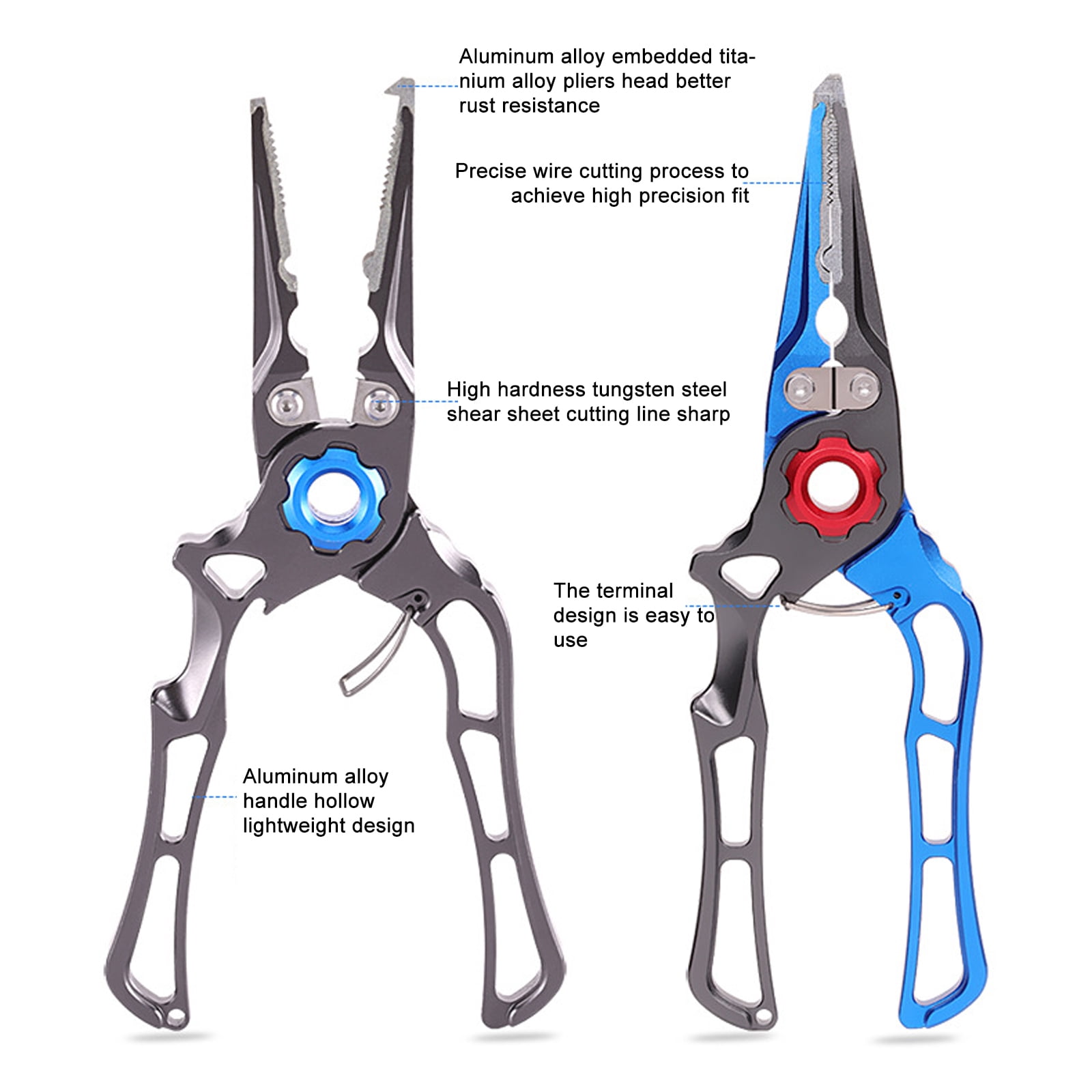 KUFptva Fishing Pliers Fishes Lip Grippers Fishing Plier Tool Fishing Hook Remover with Ergonomic Handle Multifunctional Pliers