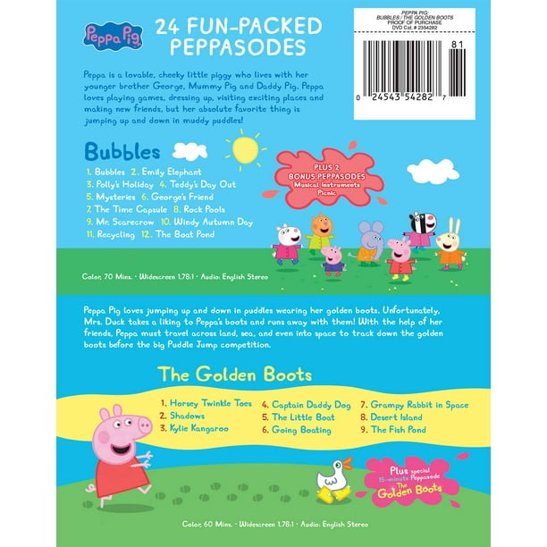Peppa Pig: Bubbles / Golden Boots (DVD) - Walmart Business