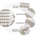 thumbnail image 6 of Beige Stripes Waterproof Fabric Shower Curtain, Simple Beige White Texture Waterproof Fabric Shower Curtain for Bathroom Curtains Bathtubs Hotel Washable Shower Curtains with 12 Hooks Standard 72x72, 6 of 8