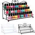thumbnail image 2 of Nail Polish Wall Rack 3 Tiers Metal Heart Design Nail Polish Organizer Shelf Rack Table Top Display Rack Stand (White), 2 of 3