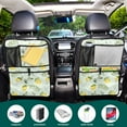 thumbnail image 5 of Lemons blossoms green background 202 Pack Kick Mat Back Seat Protector With Storage Pockets, Universal Car Seat Back Organizer For Pets, Waterproof Backseat Protector For Most Car, 5 of 5