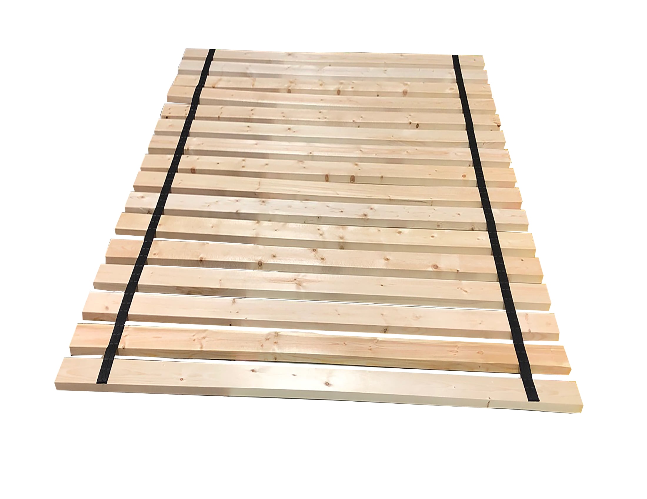 The Furniture King Bed Slats King Size Wood Less Than 2 Inches Apart  Specialty Platform Plank Bed Frame Support Boards Attached With Black  Strapping 74