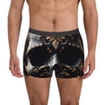 thumbnail image 1 of Balery Gold Pattern Black Skull Calzoncillos bóxer para hombre, ropa interior de algodón suave y transpirable con cinturilla de nailon-Medium, 1 of 5