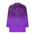 thumbnail image 4 of T-Shirts pour Femmes - Col en V Décontracté Coupe Ample Manches 3/4 Hauts pour Toutes les Occasions, 4 of 6