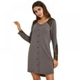 thumbnail image 1 of MesaSe Ladies New Lace Stitching Solid Color Nightgown Plus Size Pajamas, 1 of 5