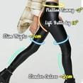thumbnail image 4 of Fesfesfes Ladies Leather Leggings Light Plush Lined Pant Buttock Slim Women Cropped Pants Sale Items, 4 of 9
