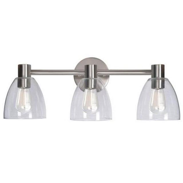 Kenroy 92093BS Edis 3 Light Vanity - Brushed Steel