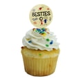 thumbnail image 5 of Besties Best Friends Cupcake Picks Toppers Decoration Set of 6, 5 of 6