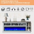 thumbnail image 6 of Merluxy 75" Fireplace TV Stand with for TVs up to 85" White & Light Gray, 6 of 9