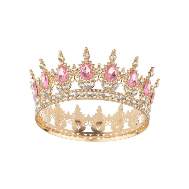 Corona De Cristal De La Reina Brillo Espléndido De Princesa Malubero Dorado