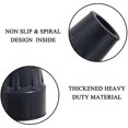 thumbnail image 2 of Crutch Tips, 3/4 Inch Heavy Duty Non-Slip Rubber Cane Tips, 6 PCS, 2 of 5