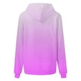 thumbnail image 3 of Up to 65% off Hoodies for Women Long Sleeve Waffle Pullover Sweatshirts Women's Fall And Winter Gradient Print Hooded Sweatshirt Long Top Long Sleeved Pocket, 3 of 4