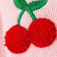thumbnail image 5 of Elvqul Womens Sweaters V-Neck Open Front Cherry Pattern Long Sleeve Warm Present Sweaters for Women Casual, 5 of 5