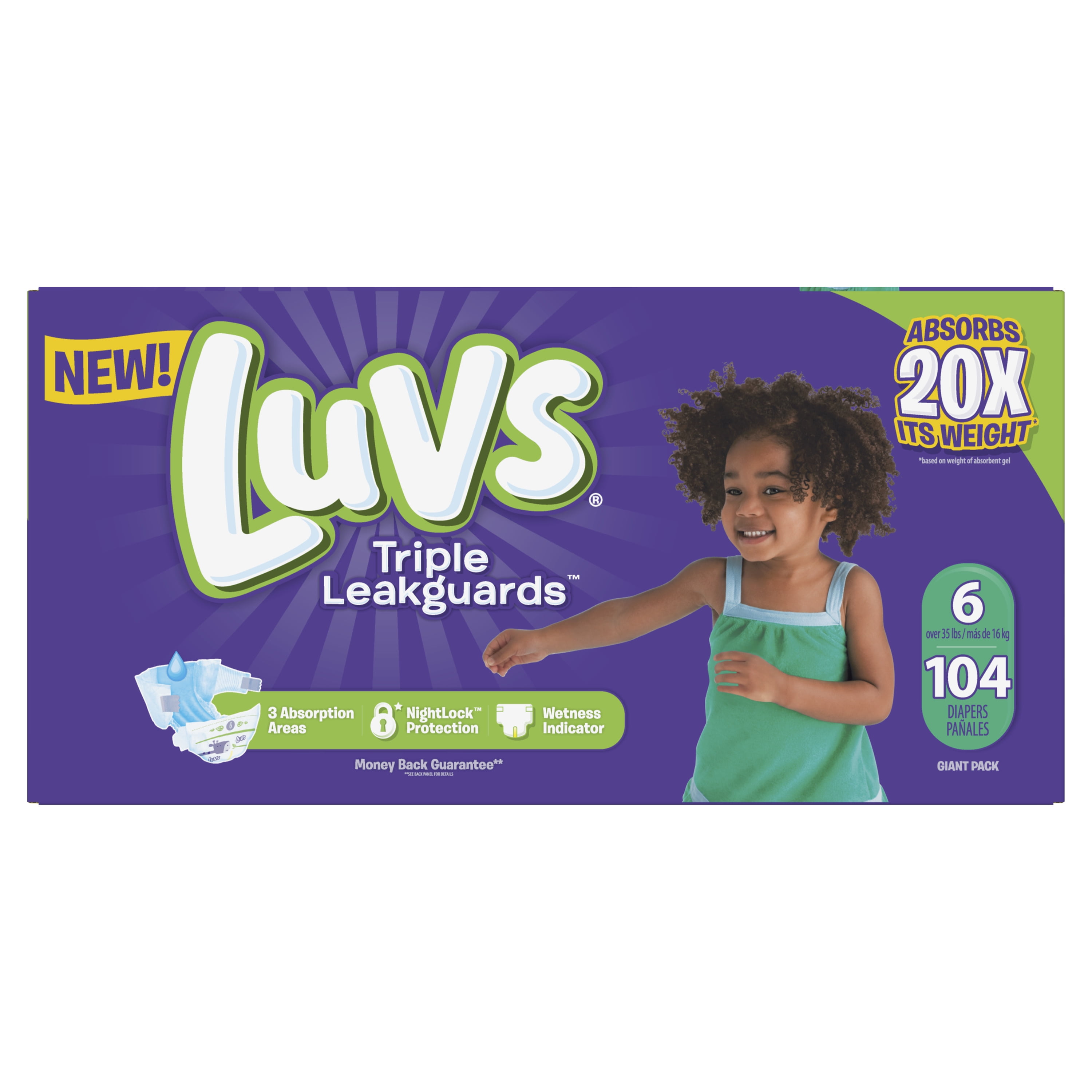 luvs size 6 diapers walmart