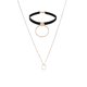 thumbnail image 1 of Mujeres múltiples chapado cadena aleación círculo colgante decoración collar joyería, 1 of 1