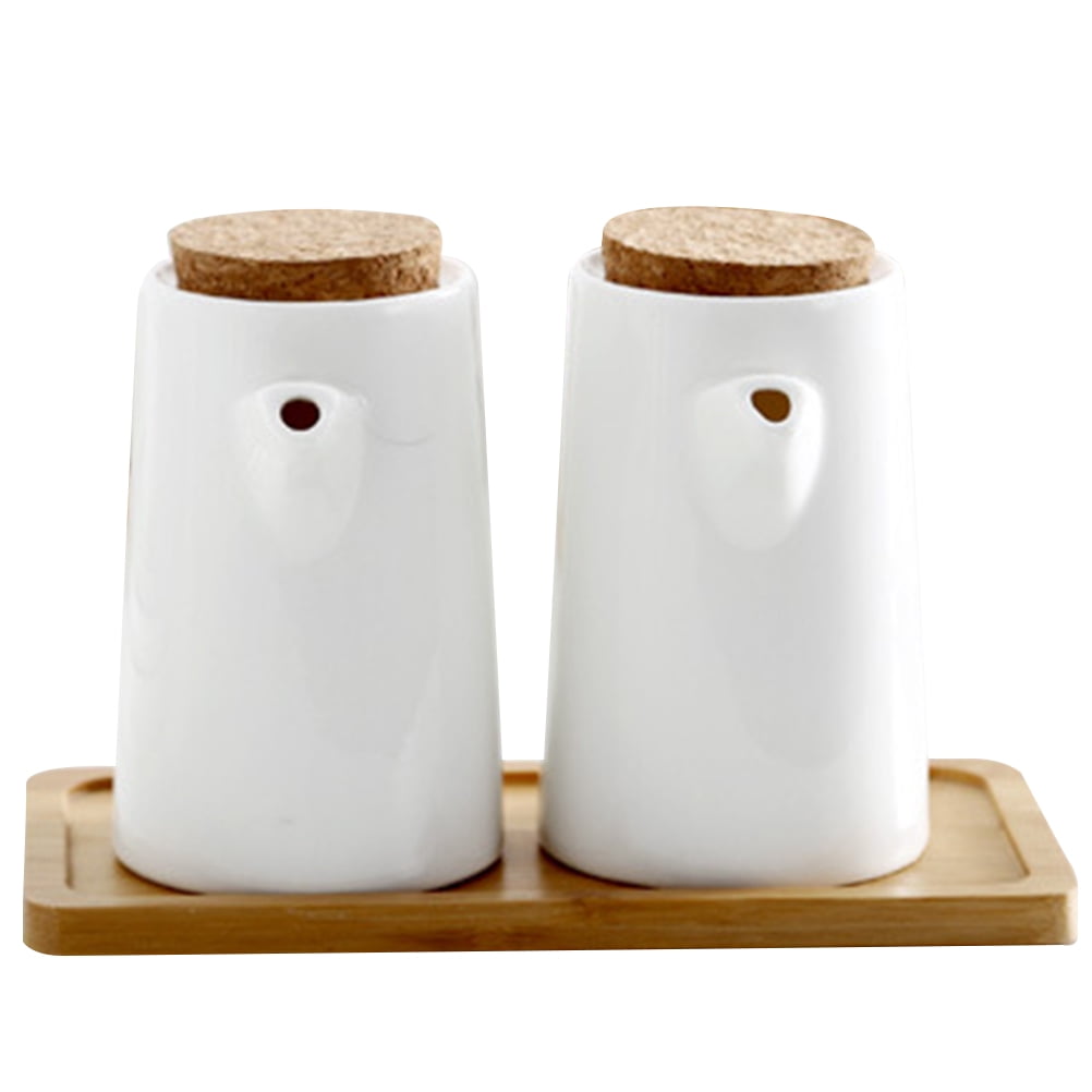 1 Ensemble Bouteille de Vinaigrette Distributeur de Sauce Soja avec Plateau