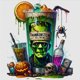 thumbnail image 4 of Punto Cruz Copa Vino Halloween Con Algodón 14CT Bordado 50x50cm, 4 of 8