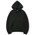 thumbnail image 1 of MAWCLOS Ladies Sweatshirt Pocket Hoodies Solid Color Hooded Tops Casual Fall Drawstring Pullover Black XXL, 1 of 6