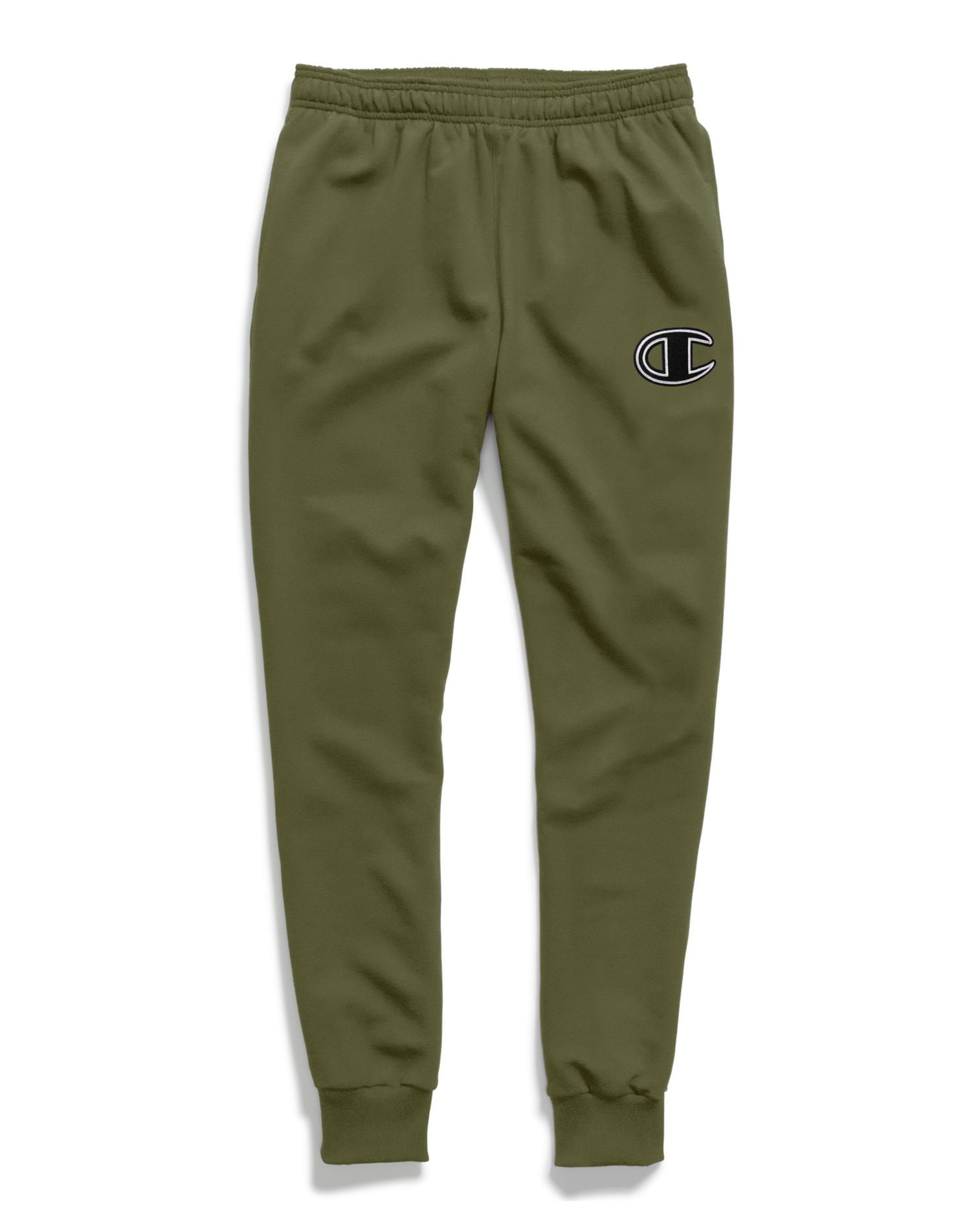 Champion - Champion Mens Powerblend Fleece Joggers, S, White C Cargo Olive - Walmart.com