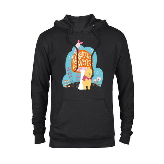 Disney Winnie the Pooh and Piglet Nature Lover - Pullover Hoodie for Adults - Customized-Black