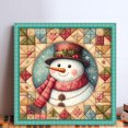 thumbnail image 2 of Hilo Algodón Ecológico Bordado Punto Cruz Muñeco Nieve Navideño Con 11CT 40x40cm, 2 of 9