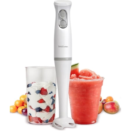 2-Speed Hand Blender with 20-Ounce Mixing Beaker, Immersion Blender, 300W Motor 450W Peak Power, Soft-Touch Pulse Control, Stainless Steel Blade, BPA Free, BC-4307W, White