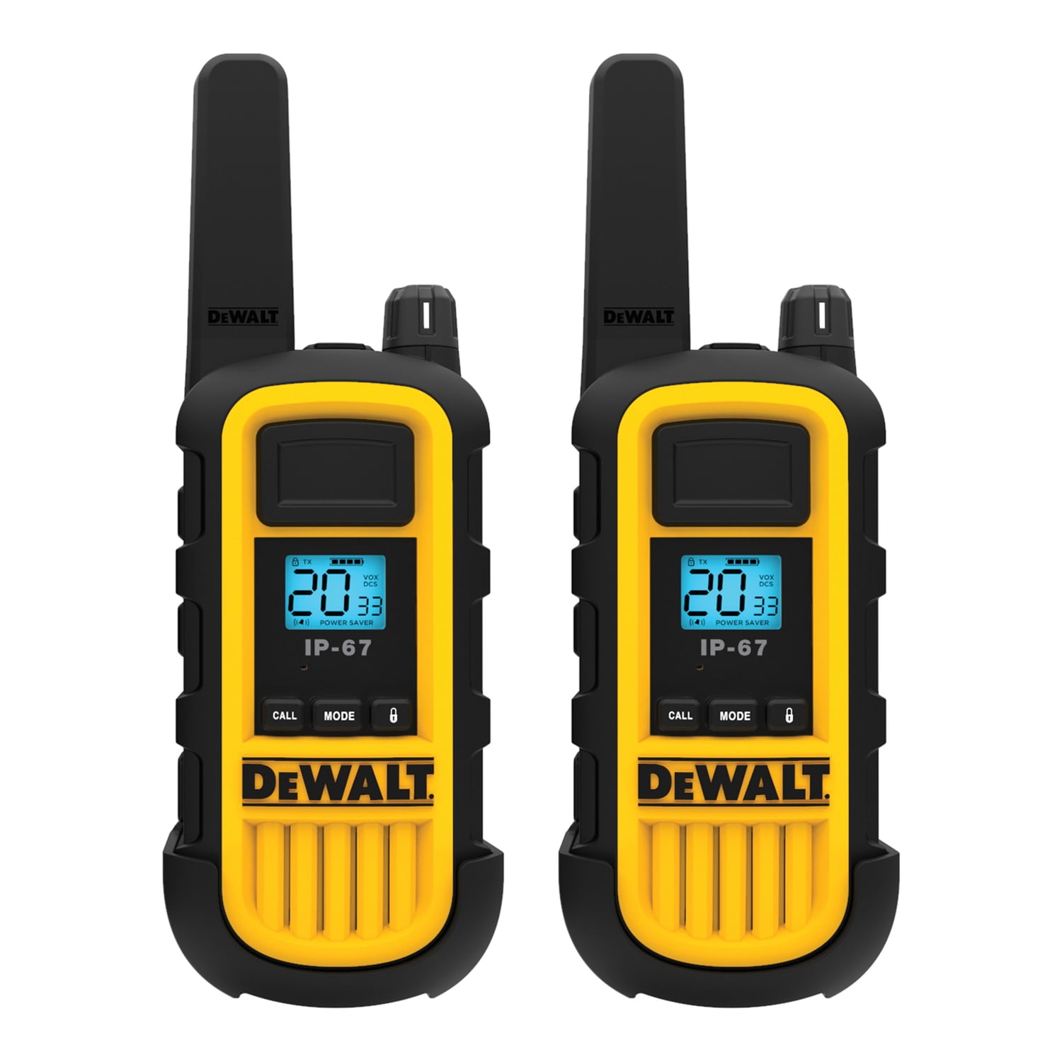 DEWALT Heavy-Duty Rechargeable 2-Watt FRS Walkie Talkies, 6 Pack