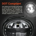 thumbnail image 6 of Black 7" DOT HALO LED Headlight + Mounting Bracket Kit for Harley Davidson, 6 of 9
