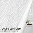 thumbnail image 5 of Zrodlmo Gradient Bubbles Textured Shower Curtain with Hooks, Water-Repellent Washable Fabric Bathroom Curtain, 72" x 72", White, 5 of 8