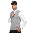 thumbnail image 3 of HAOMEILI Men's Sleeveless V Neck Pullover Sweater Slim Fit Casual Solid Sweater Vest, 3 of 6