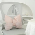 thumbnail image 4 of Bowknot Decorative Pillow - Velvet Tufted Living Room Throw Cushion Bedroom Sofa Accent Chair Pad Soft Home Gift Hypoallergenic Fill(Pink), 4 of 6