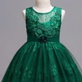 thumbnail image 4 of ATOGUTA Homecoming Dresses for Teens Green Sleeveless Tulle Long Formal Wedding Pageant Party Fancy Princess Ball Gown Dresses 5T-15, 4 of 7