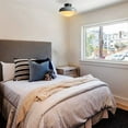 thumbnail image 3 of Claxy White Dome Semi Flush Mount Ceiling Light with Globe Milk Glass Shade, 3 of 6