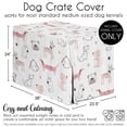 thumbnail image 5 of Sweet Jojo Designs Cartoon Puppy Dog White and Pink Girl Dog Crate Kennel Cover 36in., 5 of 6