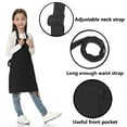 thumbnail image 3 of Toptie Kids Aprons with Pocket & Adjustable Strap, Child Chef Bib Apron for Kitchen Cooking Baking Painting-Black-S, 3 of 8