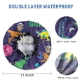thumbnail image 3 of Shower Caps,Space Dinosaurs Astr Dino Pattern Waterproof Shower Cap for Women 4 Pieces,Double Reusable Hair Cover for Shower PEVA Elastic Stretch Hem, 3 of 7
