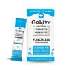 GoLive Prebiotic & Probiotic for Women, Men, Kids. Flavor-Free, Sugar-Free, Synbiotic Powder w/ GOS, L-Glutamine, Vitamin D3, Electrolytes. For Gut Health, Digestion, Metabolism, Immunity 15-50B CFUs