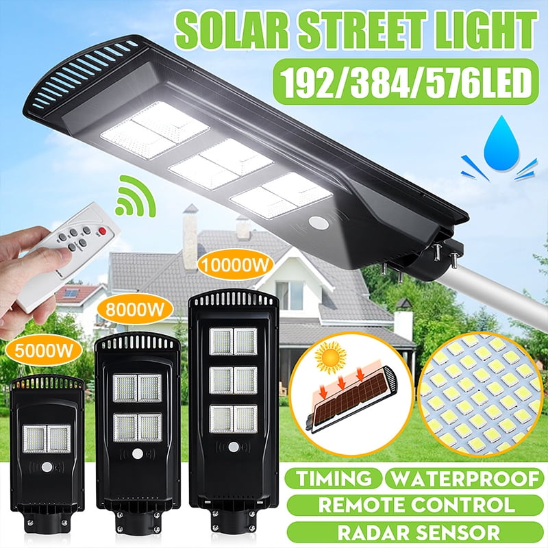 Outdoor Commercial 5000W LED Solar Street Light IP67 Dusk to Du Flood Road 