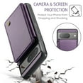 thumbnail image 3 of SaniMore for Google Pixel 8A Wallet Case, RFID Blocking PU Leather Kickstand Credit Slots Flip Folio Protective Case, Double Magnetic Clasp Durable Shockproof Cover for Google Pixel 8A, Purple, 3 of 9
