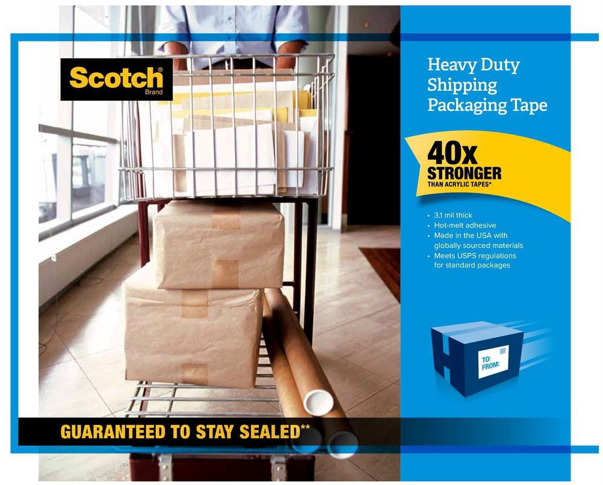 Scotch Heavy Duty Shipping/Packaging Tape Dispenser, 6 Count, Value Pack