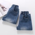 thumbnail image 5 of UJNDER Boys Striped Denim Pants Casual Vintage Style Loose Fit Jeans for Autumn Kids Boys Pants,Dark Blue,2-3 Years, 5 of 8