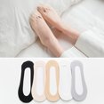 thumbnail image 2 of Calcetines invisibles liwang antideslizantes para mujer 4 a 8 piezas color piel, 2 of 3