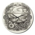 thumbnail image 2 of Designart "Timeless Asian Landscape Eternal Tranquility" Chinese Oversized Wall Clock, 2 of 5