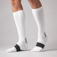 thumbnail image 2 of Domzle Men's Athletic Run Cushion Over-the-Calf Tube Socks Running, Work and Daily Wear. White, 2 of 4
