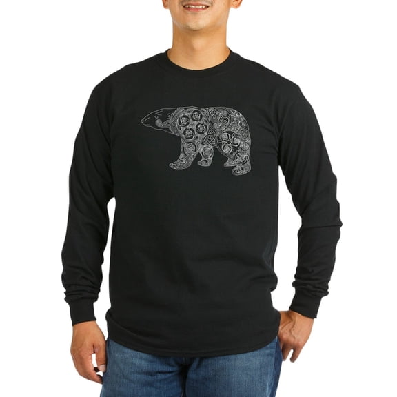 CafePress - Celtic Polar Bear Long Sleeve Dark T Shirt - Long Sleeve Dark T-Shirt