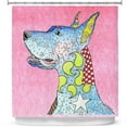 thumbnail image 1 of Shower Curtains 70" x 84" from DiaNoche Designs by Marley Ungaro - Great Dane Light Pink, 1 of 1
