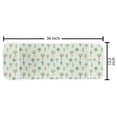 thumbnail image 2 of Woodland Microwave Oven Cover, Repeating Pastel Themed Pattern with Floral Design Trees, Water Resistant Organizer with Pockets for Kitchen, 36" x 12", Pastel Green Multicolor, by Ambesonne, 2 of 4