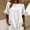 White, variant on BXJX Womens Cotton-Linen T-shirts, Crew Neck Short Sleeve Ruffle Hem Casual Summer Tops White Size S-2XL