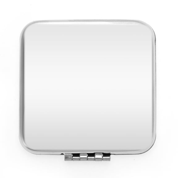 Unique Bargains 1 Pc Women Square Folding Makeup Mirror for Travel Vacation Silver