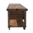 thumbnail image 2 of ACME Kaif 3-Drawer Wooden Kitchen Cart with 3 Baskets in Distress Chestnut, 2 of 9